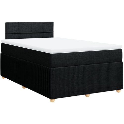 vidaXL Box spring postelja z vzmetnico črna 120x190 cm blago, (21309226) Cene