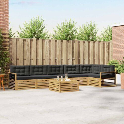  Set vanjskih sofa 7 kom. Bijela i antracit Smeđa 79 x 79 x 37 cm Cene