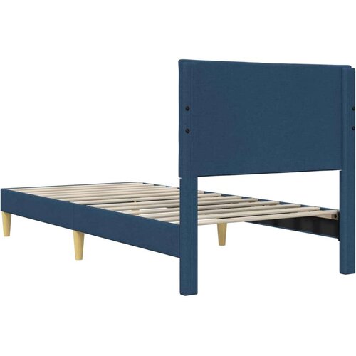  Okvir za krevet s uzglavljem Plava 80 x 200 cm tkanina - Plava 80 x 200 cm Slike
