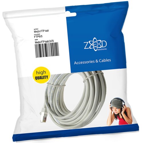 Zed Electronic Omrežni FTP kabel, CAT6, 15 met - FTP6/15 Slike