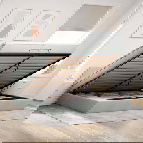 vidaXL Otomanski posteljni okvir z vzmetnicami siv 200x200cm žamet Cene