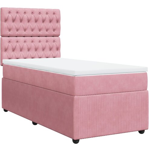 Maison Chic Box spring postelja - Vzmetna postelja z vzmetnico roza 90x200 cm žamet SL4274, (21889012) Cene