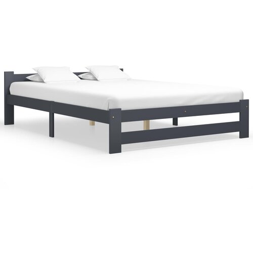 VidaXL posteljni okvir temno siv iz trdne borovine 180x200 cm Slike