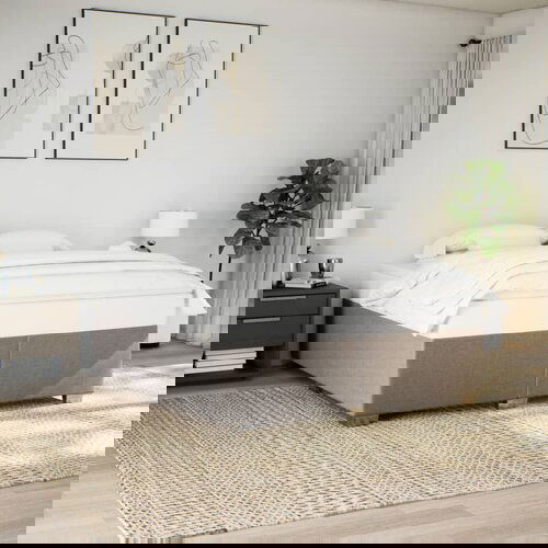 Furnova Posteljni okvir brez vzmetnice taupe 180x200 cm blago, (21935930) Slike
