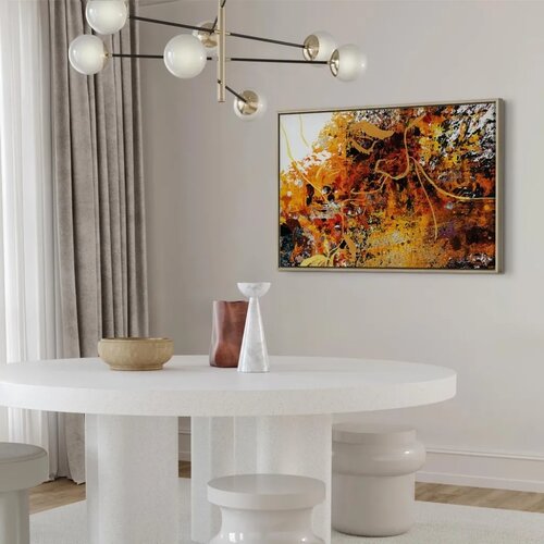  Slika - Kiss Explosion (1 Part) Wide 90x60 U prirodnom drvenom okviru Slike