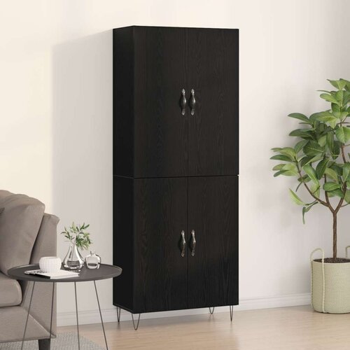  Visoki ormar Crna hrastovina 69 5x34x180 cm Konstruirano drvo Cijene