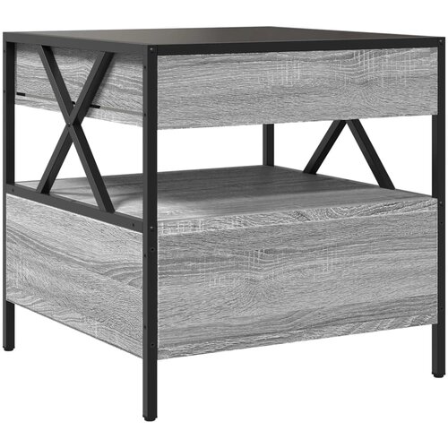  Stolić s beskonačnim LED svjetlima boja hrasta 50x50x51 cm Slike