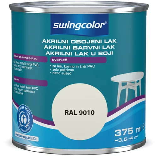 SWINGCOLOR Akrilni barvni lak Swingcolor (bele barve, sijaj, 375 ml)