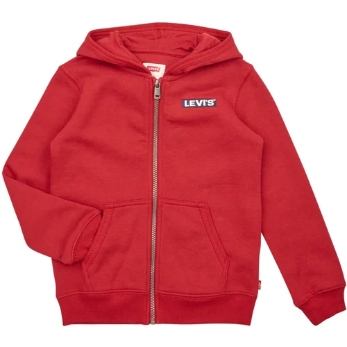 Levi's Puloverji LVN BOXTAB FULL ZIP HOODIE Rdeča