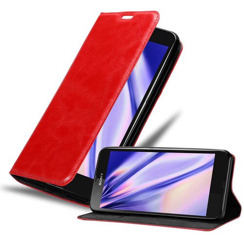 Cadorabo Ohi&scaron;je, združljivo z Sony Xperia Z v rdeče jabolko - Za&scaron;čitni ovitek z magnetnim zapiranjem, stoječo funkcijo in režo za kartice, (20558360) Cene