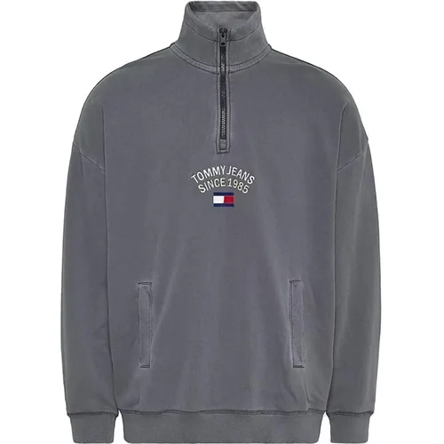 Tommy Hilfiger Jeans Tommy Jeans Sweatshirt - TJM TIMELESS ARCH HALF ZIP grey