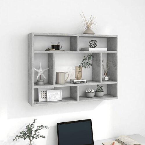vidaXL zidna polica siva boja betona 75 x 16 x 55 cm od iverice Cijene