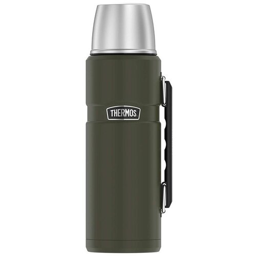 Thermos 470 ml flask with cup holder - army green Slike