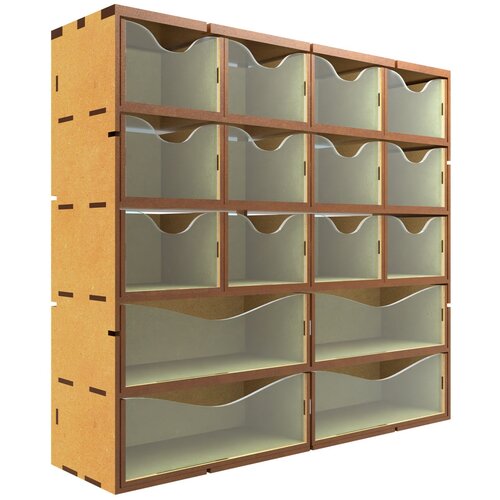 Green Stuff World MDF Vertical Rack with 16 Drawers - Vertikalni stalak sa 16 fioka (Organizer) Cene