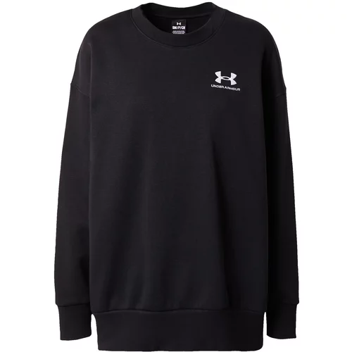 Under Armour Sportska sweater majica 'Essential' crna / bijela