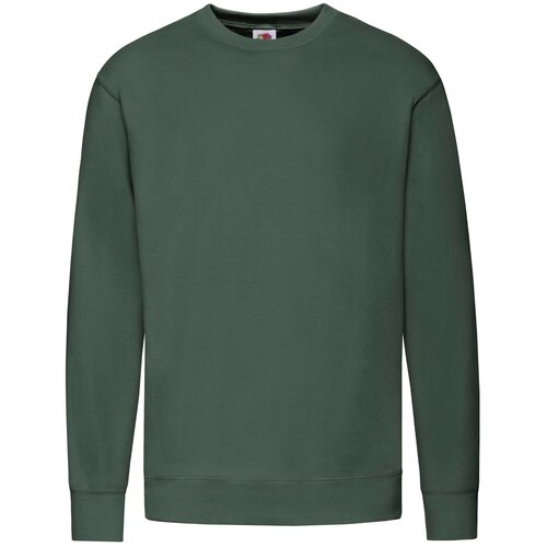 Fruit Of The Loom Green Men's Sweatshirt Lightweight Set-in-Sweat Sweat Cene