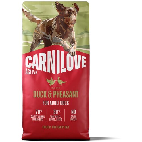 Carnilove Dog Active Adult, briketi - raca in fazan 12 kg Cene