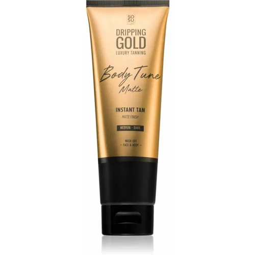 Dripping Gold Luxury Tanning Body Tune samoporjavitvena krema za telo in obraz s takojšnim učinkom Medium-Dark 125 ml