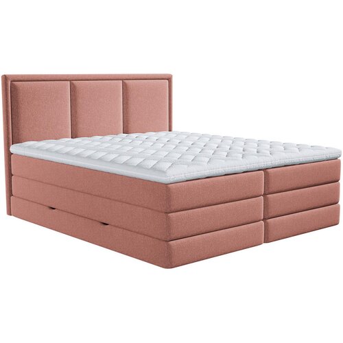 MID.YOU POSTELJA BOXSPRING 180 cm x 220 cm , tekstil starinsko roza Cene