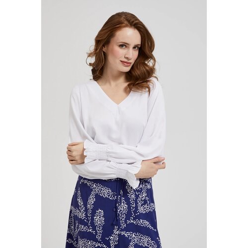Moodo Women's blouse with lace on the back - white Cijene