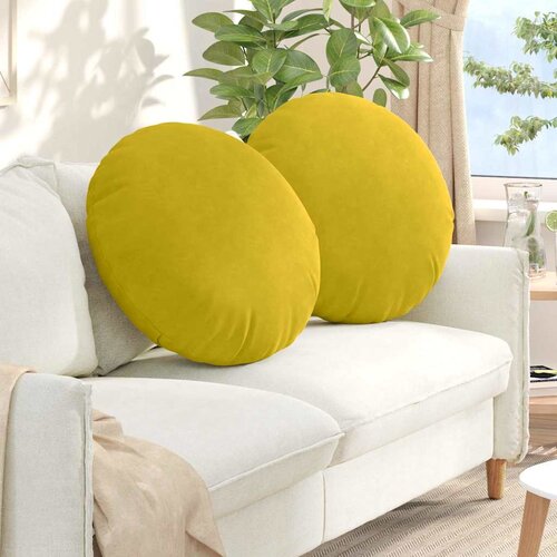  Jastučići za sjedenje 2 pcs Žuta &Oslash; 80 x 29 cm Bar&scaron;un Cene
