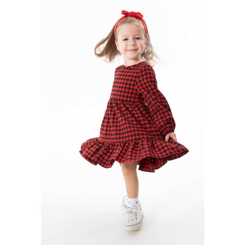 Defacto Regular Fit Plaid Long Sleeve Woven Dress Slike