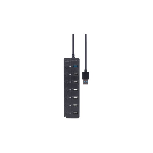  USB HUB 7-portni (1 x USB 3.1 + 6 x USB 2.0) sa prekidačima, crni UHB-U3P1U2P6P-01 Cijene
