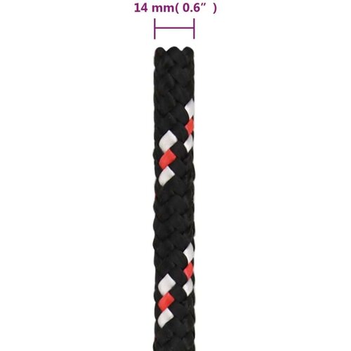 Brodski konop crni 14 mm 25 m od polipropilena Slike