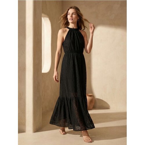 Sinsay Midi haljina s halter dekolteom i volanom Slike
