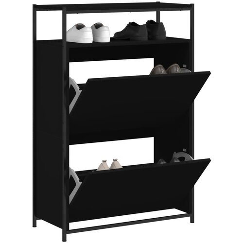  The Living Store Omarica za čevlje črna 75x34x112 cm inženirski les - Omarica Za Čevlje, (21485831) Cene