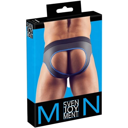 Svenjoyment mo&scaron;ke odprte spodnjice jockstrap - črna/modra - XL Cene