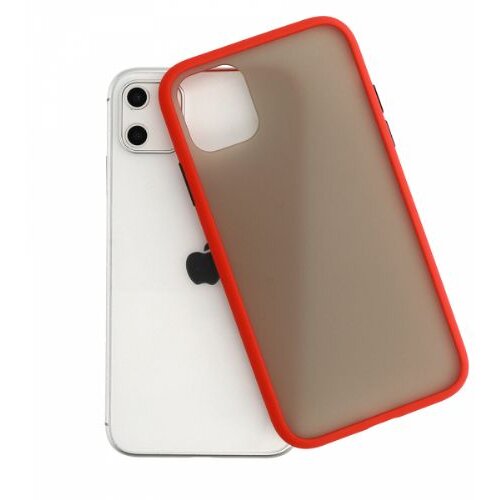 Nillkin Silikonski ovitek s trdim zadnjim delom za iPhone 12 mini - rdeč Slike