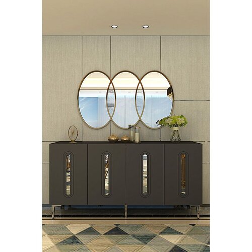 Hanah home Rany 150 - Antracit, Srebrna Konsola Slike