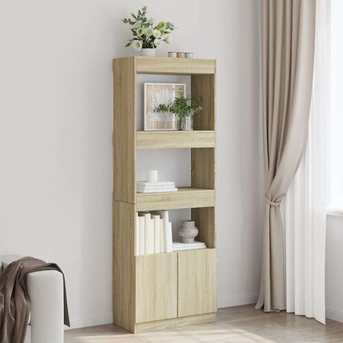vidaXL Visoka komoda boja hrasta sonome 63x33x180 cm konstruirano drvo Cijene