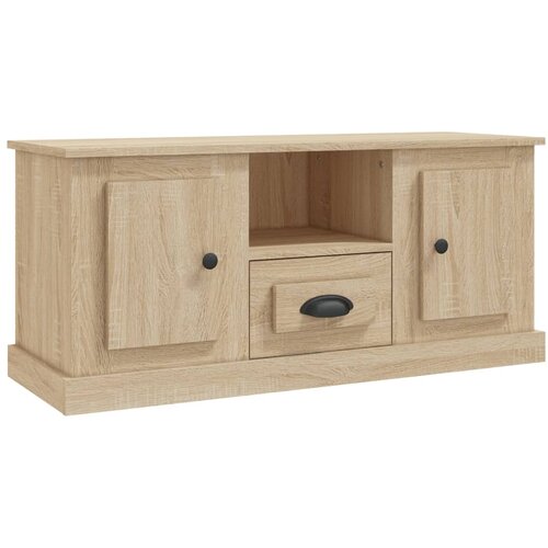 Maison Chic TV omarica - TV stojalo - Televizijska omarica sonoma hrast 100x35,5x45 cm inženirski les, (21701187) Slike