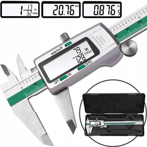VERKGROUP Jekleno LCD elektronsko kljunasto merilo 150mm + kovček, (21683137) Cene