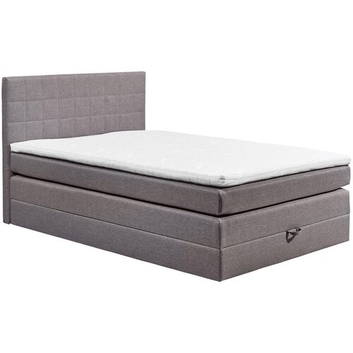 XORA POSTELJA BOXSPRING 120 cm x 200 cm , tekstil siva Slike