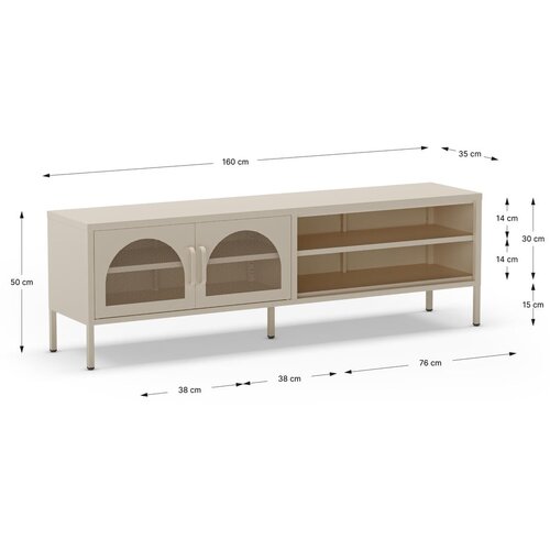 Marckeric Kremno bela TV omarica 160x50 cm Diora &amp;ndash; Slike