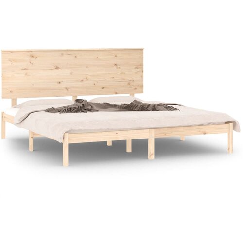 Maison Chic Posteljni Okvir - Dvoposteljna postelja trden les 150x200 cm, (22081591) Cene