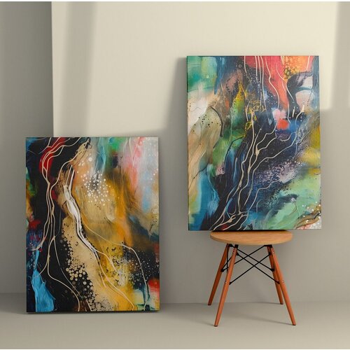 Wallity dekorativna slika 2KNV4380, 70x100cm, 2 dela Cene
