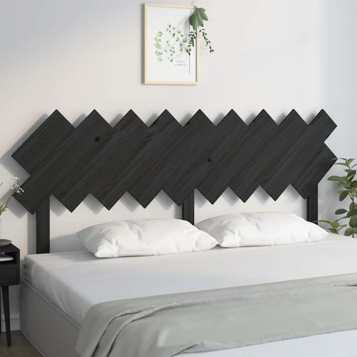  Uzglavlje za krevet Crno 178x3x80,5 cm od masivne borovine