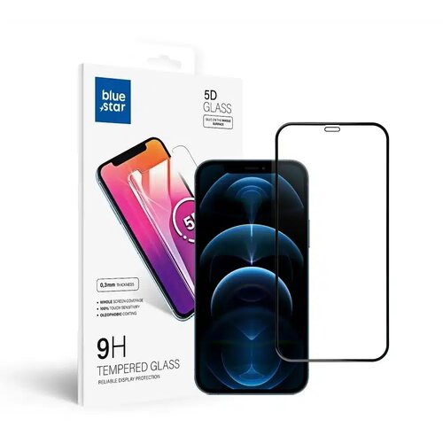 Blue Star 5D Tempered Glass - za iPhone 12/12 Pro (full glue) crno Cene