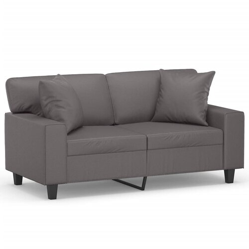 Maison Chic kavč - Sofa - Kanape dvosed z okrasnimi blazinami siv 120 cm umetno usnje, (21727925) Cene