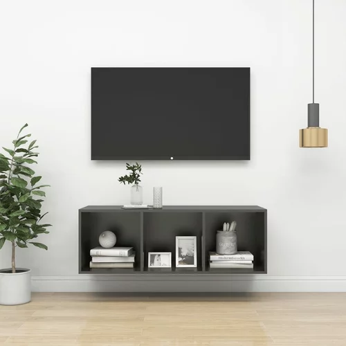 vidaXL Zidni TV ormarić sivi 37 x 37 x 107 cm od iverice