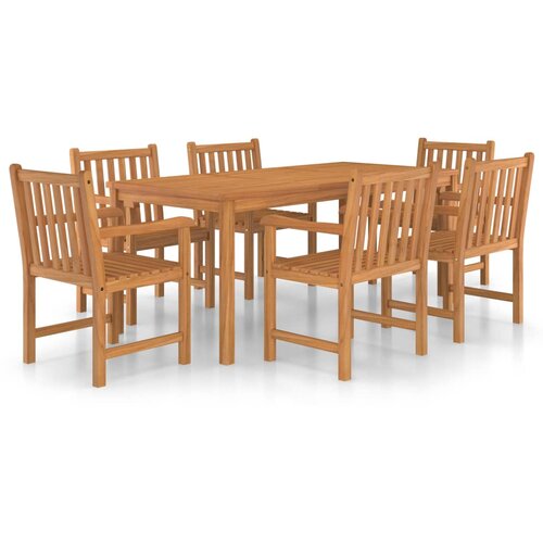  Vrtni blagovaonski set od 7 dijelova 180x90 cm masivno tikovino drvo Slike