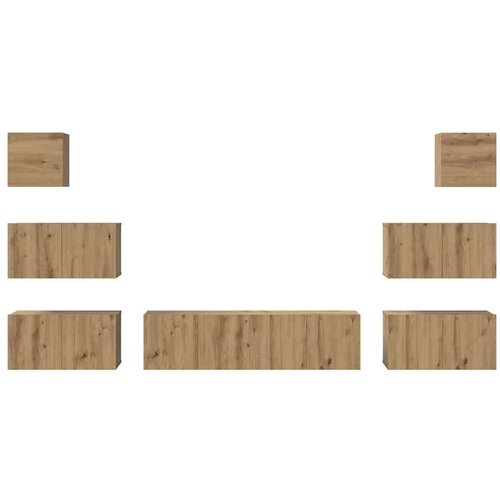  Set TV komoda Zidne Ostalo s pohranom s vratima 8 pcs hrast artisan 60 x 30 x 30 cm Slike