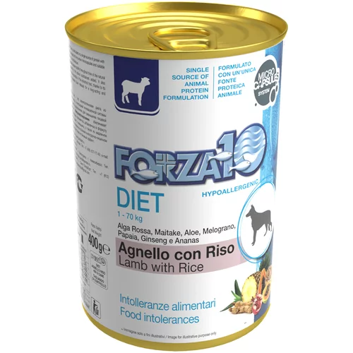 Forza10 Diet Dog Hrana Forza 10 Diet Low Grain 6 x 400 g - Jagnje in riž