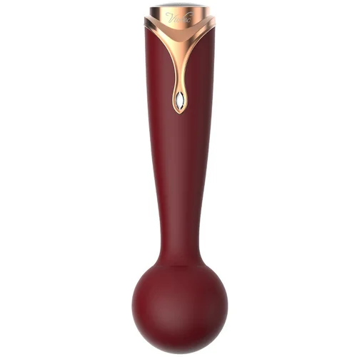 Viotec Firelick Mini Wand Vibrator Gold & Wine Red