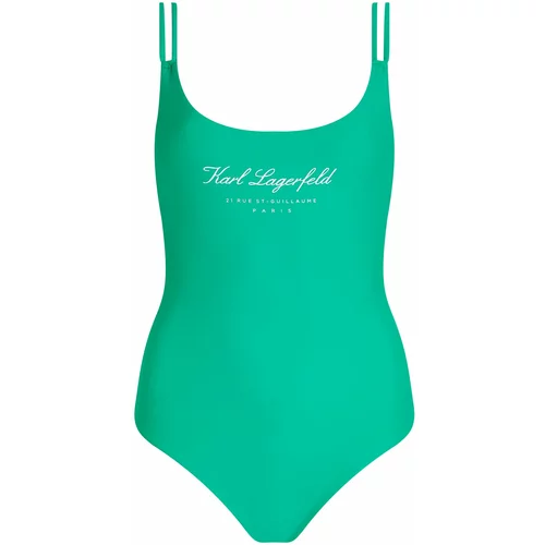 Karl Lagerfeld Enodelne kopalke 'Hotel' zelena / bela