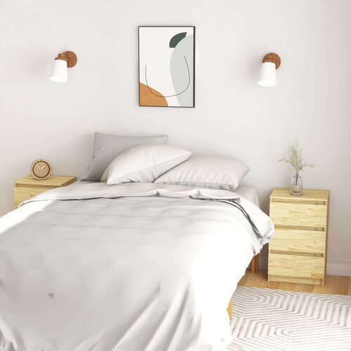 vidaXL noćni ormarići 2 kom 40 x 29,5 x 64 cm od masivne borovine Cijene